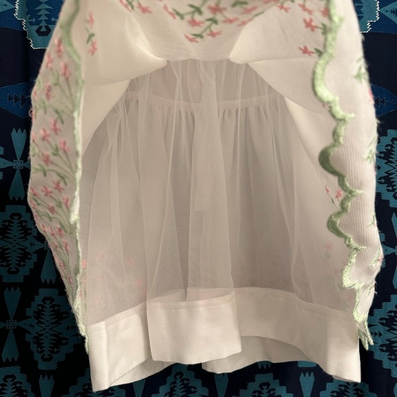 SYLVIA WHITE Vintage Sleeveless Embroidered Floral Dress - Picture 6 of 14